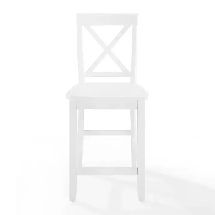 Best Kirklands Home X-Back Farmhouse Counter Stools, Set of 2 White