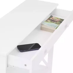 Hot Kirklands Home X-Frame 2-Shelf Console Table White