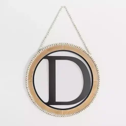 Outlet Kirklands Home Whitewash Bead Trim Monogram D Plaque