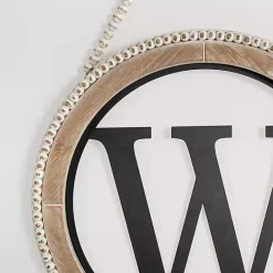 Online Kirklands Home Whitewash Bead Trim Monogram W Plaque