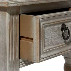 Outlet Kirklands Home Whitewash Distressed Wood Accent Table Brown