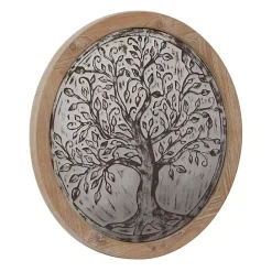 Clearance Kirklands Home Whitewashed Bronze Tree Framed Wall Plaque