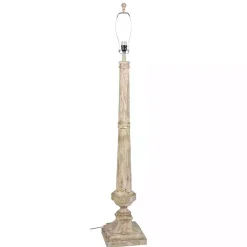 Clearance Kirklands Home Whitewashed Brown Resin Floor Lamp Tan