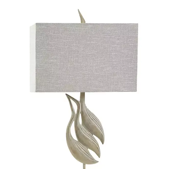 Outlet Kirklands Home Whitewashed Carved Egrets Floor Lamp Tan