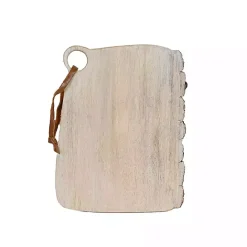 Best Kirklands Home Whitewashed Live Edge Wooden Cutting Board
