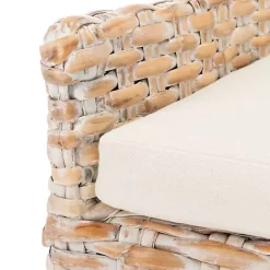 Discount Kirklands Home washed Rattan Cristen Accent Chair White