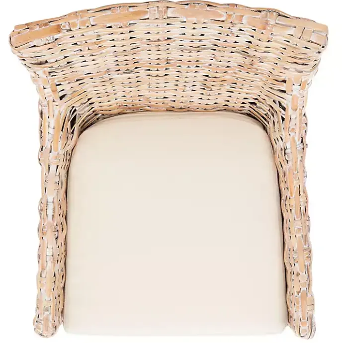 Discount Kirklands Home washed Rattan Cristen Accent Chair White
