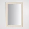 New Kirklands Home Whitewashed Scoop Maggie Profile Mirror, 24x36 in.