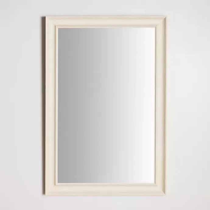 New Kirklands Home Whitewashed Scoop Maggie Profile Mirror, 24x36 in.