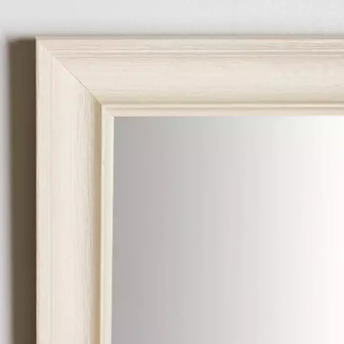 New Kirklands Home Whitewashed Scoop Maggie Profile Mirror, 24x36 in.