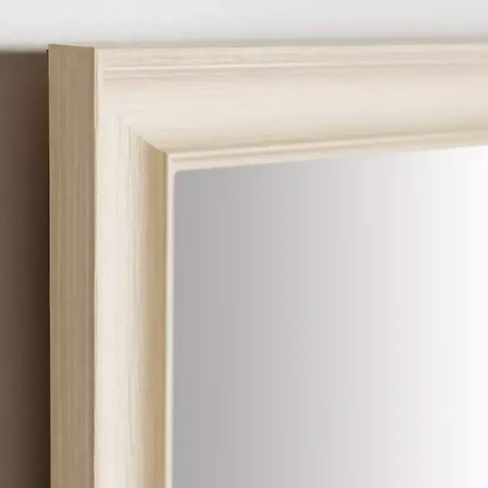 New Kirklands Home Whitewashed Scoop Maggie Profile Mirror, 24x36 in.