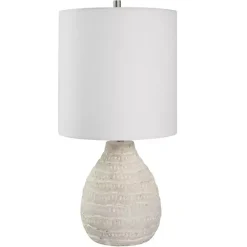 New Kirklands Home washed Textured Ellie Table Lamp White