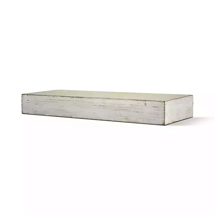 Kirklands Home Whitewashed Wood Floating Shelf, 24 in.