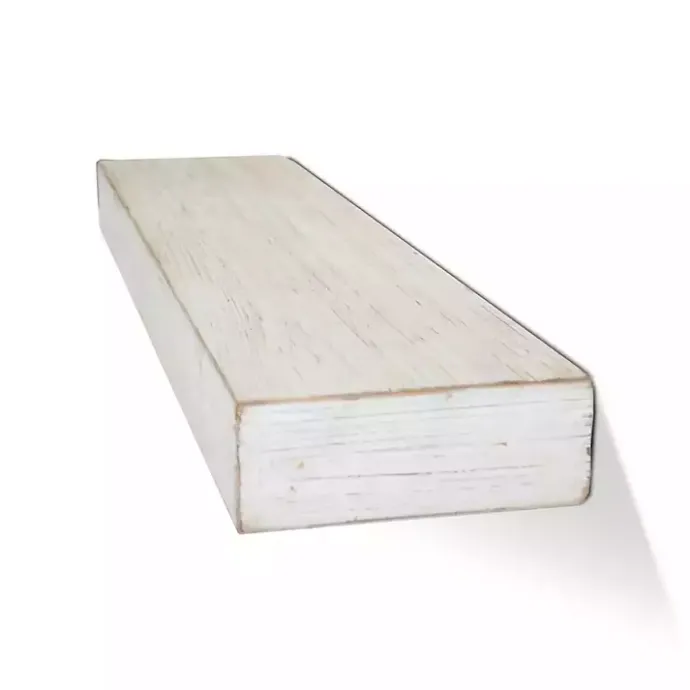 Kirklands Home Whitewashed Wood Floating Shelf, 24 in.