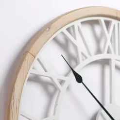 Sale Kirklands Home Whitewashed Wood Open Face Wall Clock