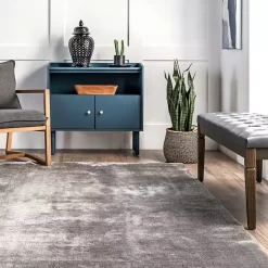 Clearance Kirklands Home Whitlow Charcoal Shag Washable Area Rug, 8x10 Gray
