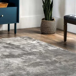 Clearance Kirklands Home Whitlow Charcoal Shag Washable Area Rug, 8x10 Gray