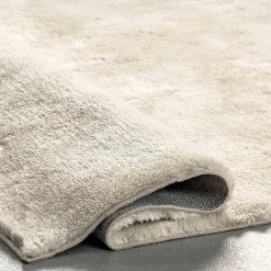 Best Kirklands Home Whitlow Cream Shag Washable Area Rug, 5x8 Ivory