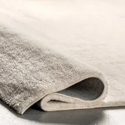 New Kirklands Home Whitlow Shag Washable Area Rug, 6x9 Ivory