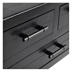 Clearance Kirklands Home Wilbert 3-Drawer Console Table Black