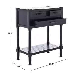 Clearance Kirklands Home Wilbert 3-Drawer Console Table Black