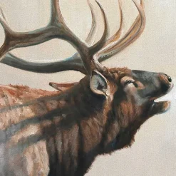 Sale Kirklands Home Wild Elk Framed Canvas Art Print