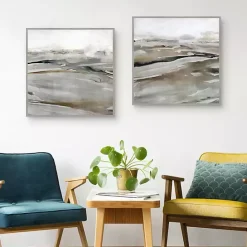 New Kirklands Home Windblown Sands Framed Canvas Art Prints, Set of 2