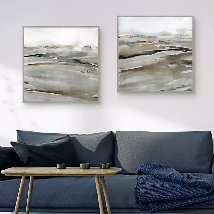 New Kirklands Home Windblown Sands Framed Canvas Art Prints, Set of 2