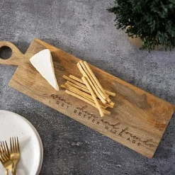 Online Kirklands Home Wine, Cheese, and Friends Serving Board Brown