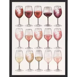 Best Kirklands Home Wine Glasses Framed Art Print