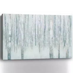 Clearance Kirklands Home Winter Blue Birch Canvas Art Print, 60x40 in.