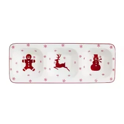 Kirklands Home Winterfest 3-Section Serving Dish