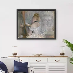 Online Kirklands Home Woman At Her Toilette Framed Canvas Art Print Gray