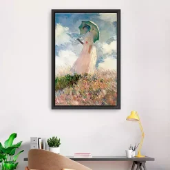 Outlet Kirklands Home Woman with a Parasol Framed Canvas Art Print Multi