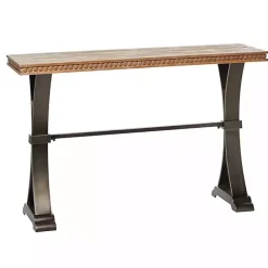 Online Kirklands Home Wood & Metal Trestle Base Console Table