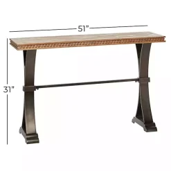 Online Kirklands Home Wood & Metal Trestle Base Console Table