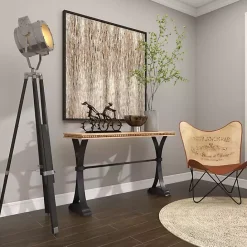 Online Kirklands Home Wood & Metal Trestle Base Console Table