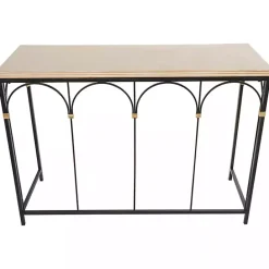 Clearance Kirklands Home Wood and Metal Arches Console Table