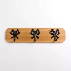 Kirklands Home Wood and Metal Bow Wall Hooks