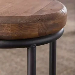 Clearance Kirklands Home Wood and Metal Kendall Barstool Brown