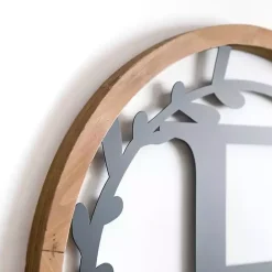 Sale Kirklands Home Wood and Metal Laurel Monogram E Plaque