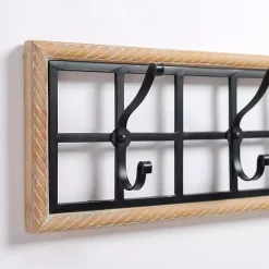 Clearance Kirklands Home Wood and Metal Twisted Frame Hook Rack