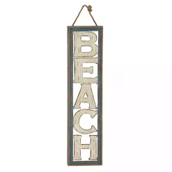 Kirklands Home Wood Cut-Out Beach Hanging Wall Plaque