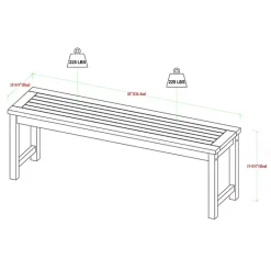 Hot Kirklands Home Wood Slat Back 4-pc. Outdoor Dining Set Tan