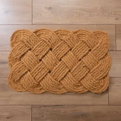Clearance Kirklands Home Woven Braided Coir Doormat Tan