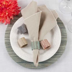 Discount Kirklands Home Woven Indigo 4-pc. Napkin Ring Set