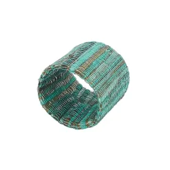 Kirklands Home Woven Minty 4-pc. Napkin Ring Set