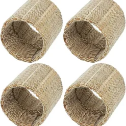 Best Kirklands Home Woven Neutral 4-pc. Napkin Ring Set Tan