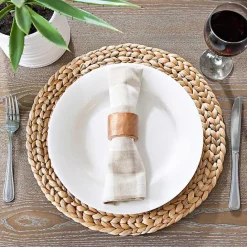Hot Kirklands Home Woven Seagrass Round Placemat Tan
