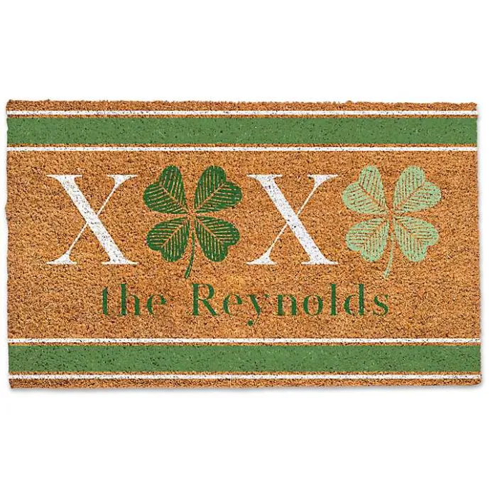 Online Kirklands Home XOXO Clover Personalized Coir Doomat